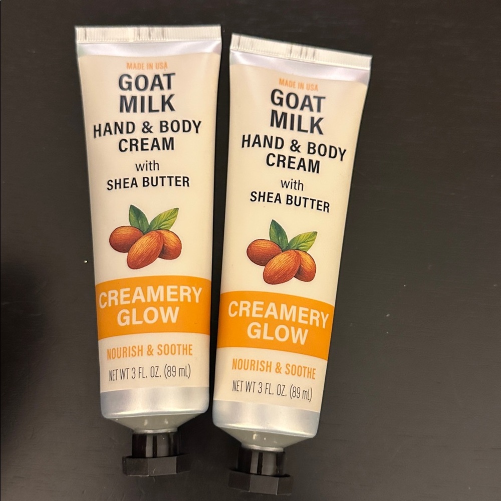Goat Milk Creamery Glow Hand & Body Cream with Shea Butter Set of 2